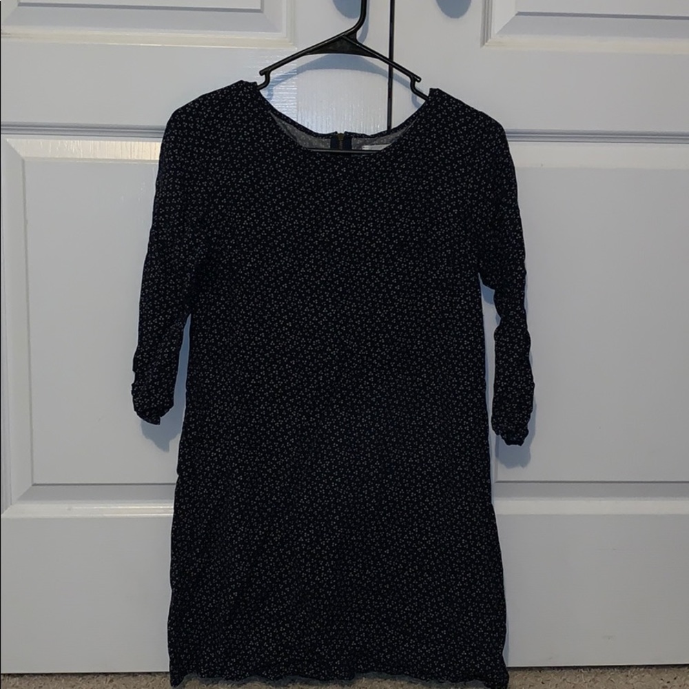 Patterned Navy Dress